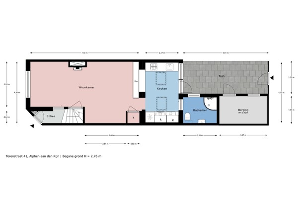 Floorplan - Torenstraat 41, 2405 XG Alphen aan den Rijn